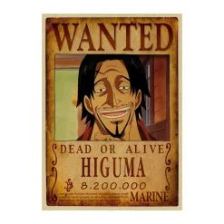 La Boutique One Piece Affiche Wanted One Piece Higuma