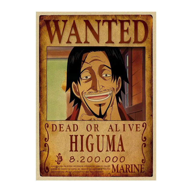 La Boutique One Piece Affiche Wanted One Piece Higuma 3 La Boutique One Piece Affiche Wanted One Piece Higuma