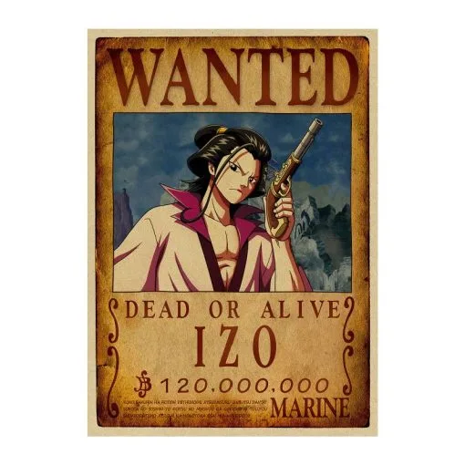 La Boutique One Piece Affiche Wanted One Piece Izo -Vêtements Soldes affiche wanted avis de recherche izo one piece