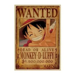 La Boutique One Piece Affiche Wanted One Piece Monkey D. Luffy