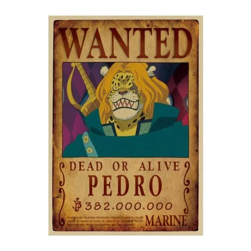 La Boutique One Piece Affiche Wanted One Piece Pedro -Vêtements Soldes affiche wanted avis de recherche pedro one piece