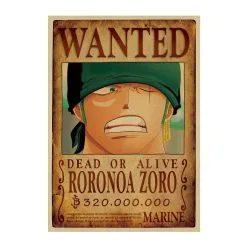 La Boutique One Piece Affiche Wanted One Piece Roronoa Zoro