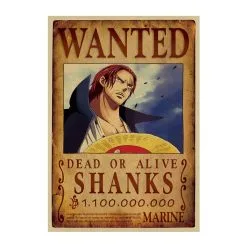 La Boutique One Piece Affiche Wanted One Piece Shanks