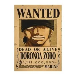 La Boutique One Piece Affiche Wanted One Piece Roronoa Zoro 2