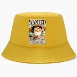 La Boutique One Piece Bob One Piece Wanted Luffy -Vêtements Soldes bob one piece affiche wanted luffy jaune