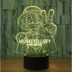 La Boutique One Piece Lampe 3D One Piece Luffy Prime -Vêtements Soldes lampe 3d one piece monkey luffy prime jaune