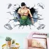 La Boutique One Piece Sticker Mural One Piece Zoro Shuusui Wall -Vêtements Soldes sticker mural one piece roronoa zoro shuusui wall