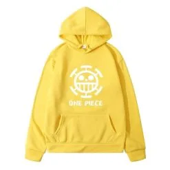 La Boutique One Piece Sweatshirt One Piece Law Blanc -Vêtements Soldes sweatshirt hoodie one piece law logo blanc 3