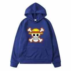 La Boutique One Piece Sweatshirt One Piece Logo -Vêtements Soldes sweatshirt hoodie one piece logo bleu