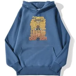 La Boutique One Piece Sweatshirt One Piece Luffy Cartoon -Vêtements Soldes sweatshirt hoodie one piece luffy cartoon bleu azur