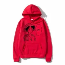 La Boutique One Piece Sweatshirt One Piece Luffy OK 9 La Boutique One Piece Sweatshirt One Piece Luffy OK -Vêtements Soldes sweatshirt hoodie one piece luffy ok rouge