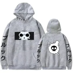 La Boutique One Piece Sweatshirt One Piece Pirate Brook -Vêtements Soldes sweatshirt one piece pirate brook gris