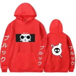 La Boutique One Piece Sweatshirt One Piece Pirate Brook -Vêtements Soldes sweatshirt one piece pirate brook rouge