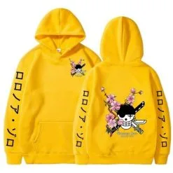La Boutique One Piece Sweatshirt One Piece Zoro Cherry Tree -Vêtements Soldes sweatshirt one piece roronoa zoro cherry tree jaune