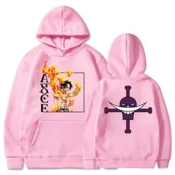 La Boutique One Piece Sweatshirt One Piece White Bear Pirates X Ace -Vêtements Soldes sweatshirt one piece white bear pirates ace 3