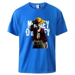 La Boutique One Piece T-Shirt One Piece Monkey D. Luffy -Vêtements Soldes t shirt one piece monkey luffy bleu