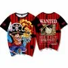La Boutique One Piece T-Shirt One Piece Wanted Luffy
