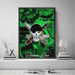 La Boutique One Piece Tableau One Piece Jolly Roger Zoro