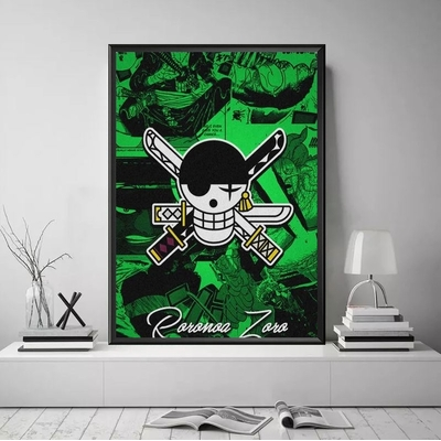 La Boutique One Piece Tableau One Piece Jolly Roger Zoro 3 La Boutique One Piece Tableau One Piece Jolly Roger Zoro