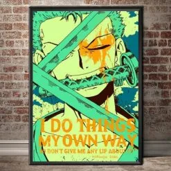 La Boutique One Piece Tableau One Piece Quote Zoro