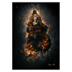 La Boutique One Piece Tableau One Piece Sparks Zoro -Vêtements Soldes tableau toile one piece sparks roronoa zoro 4