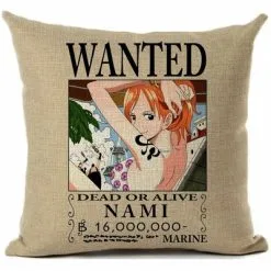 La Boutique One Piece Taie D'oreiller One Piece Wanted 9 La Boutique One Piece Taie D'oreiller One Piece Wanted -Vêtements Soldes taie oreiller wanted one piece nami 1